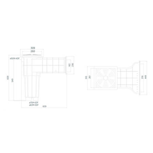 Großmund-Maxi-Skimmer (für Beton- und Liner-Pools)
